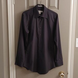 Pronto-Uomo Non Iron Gray Slim Fit Dress Shirt 32/33